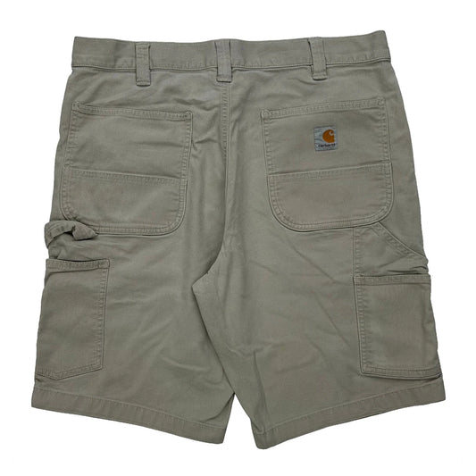 Carhartt Carpenter Shorts - 34W 10L Khaki Cotton