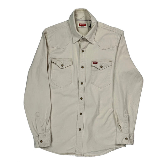 Wrangler Shirt - Medium Cream Cotton