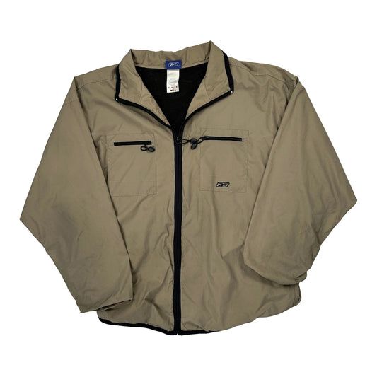 Reebok Windbreaker - XL Beige Nylon