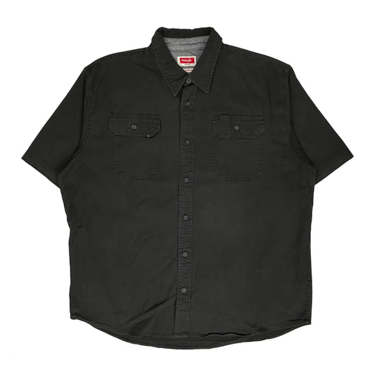 Wrangler Short Sleeve Shirt - XL Black Cotton