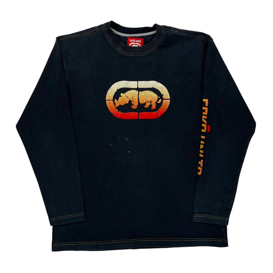 Ecko Unltd Graphic Long Sleeve T-Shirt - XL Black Cotton