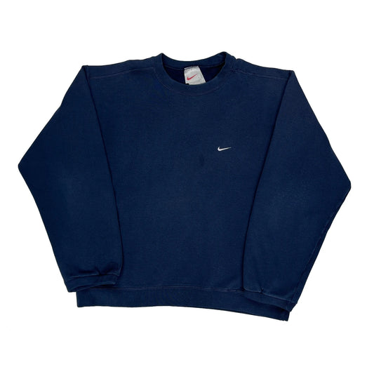 Nike Sweatshirt - Large Blue Cotton