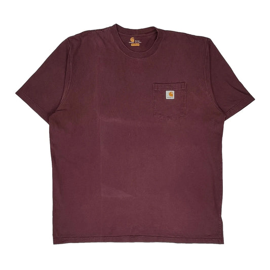 Carhartt Tall T-Shirt - XL Burgundy Cotton