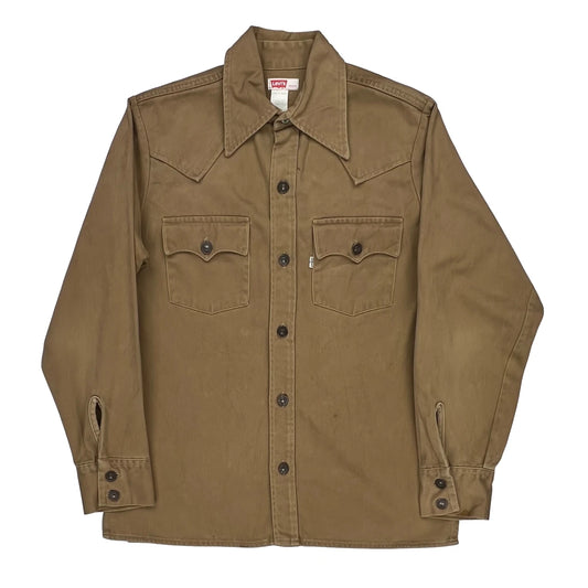 Made In USA Levis Denim Shirt - Medium Brown Cotton