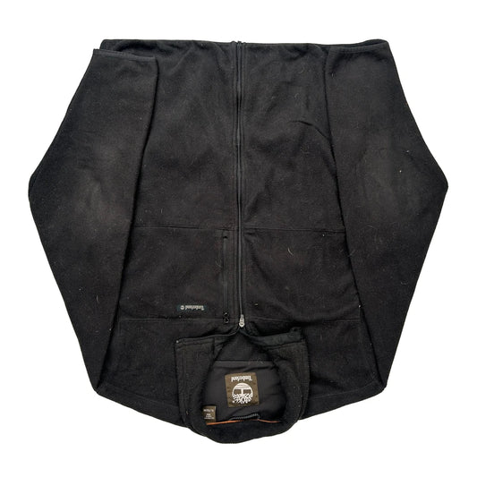 Vintage Timberland Fleece Jacket - XL Black Polyester