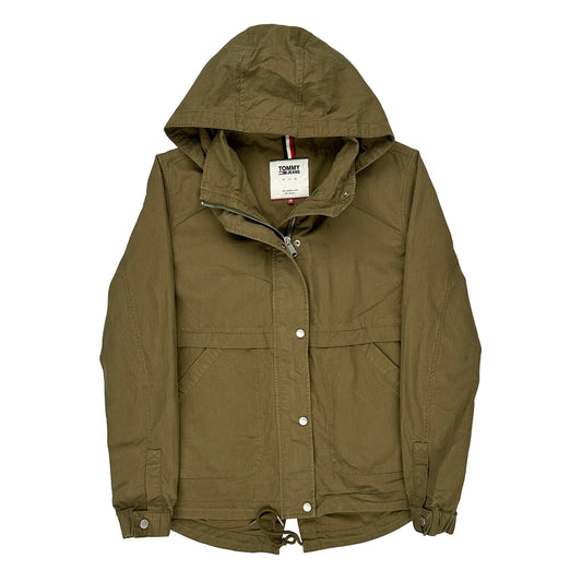 Tommy Jeans Parka - Medium Khaki Cotton Blend