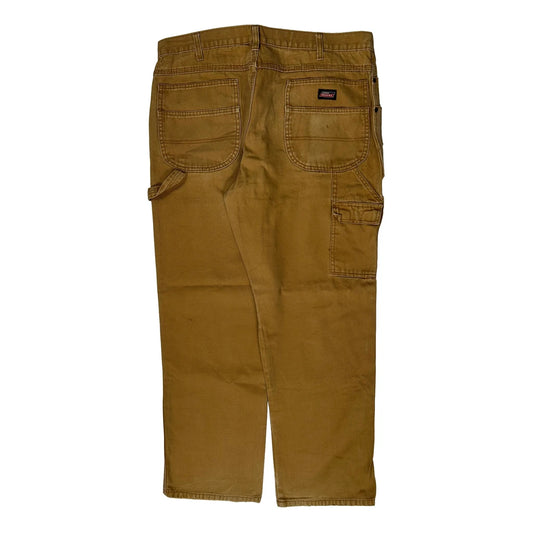 Dickies Carpenter Trousers - 38W 31L Brown Cotton