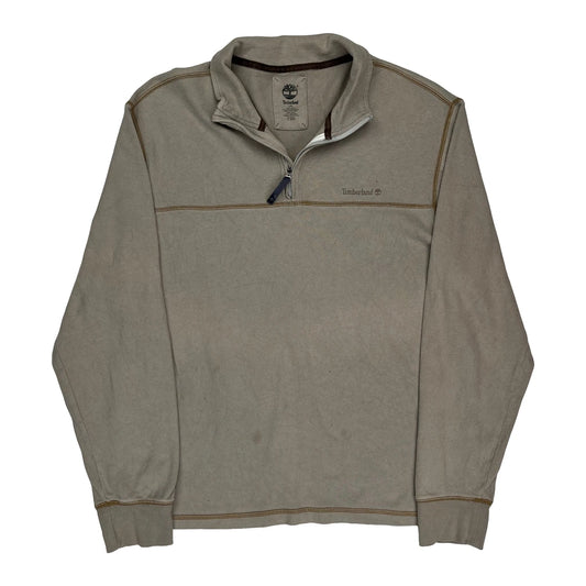 Timberland 1/4 Zip - Large Grey Cotton