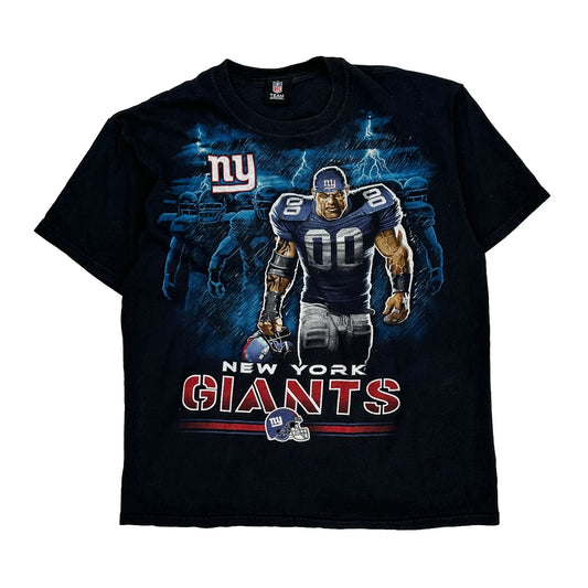 New York Giants N.F.L. Team Apparel T-Shirt - Medium Black Cotton