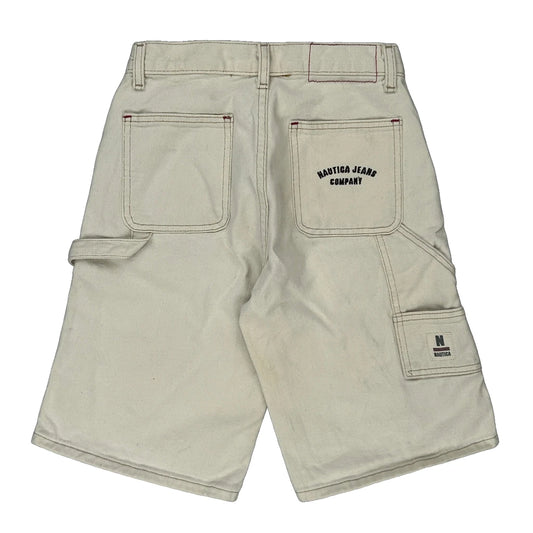 Age 10 Nautica Carpenter Shorts - 24W 10L Cream Cotton