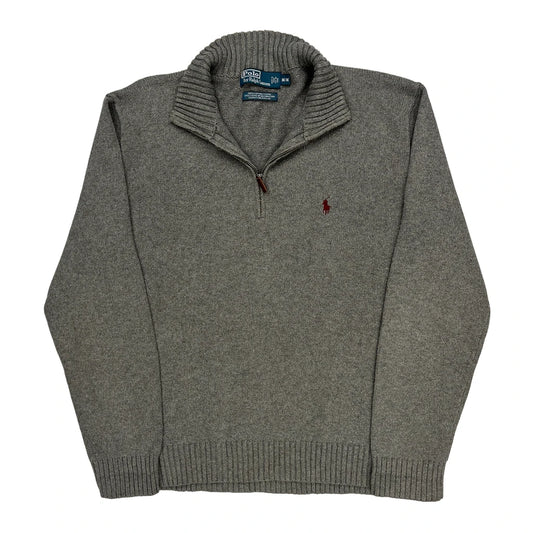 Polo By Ralph Lauren 1/4 Zip - Medium Gray Cotton