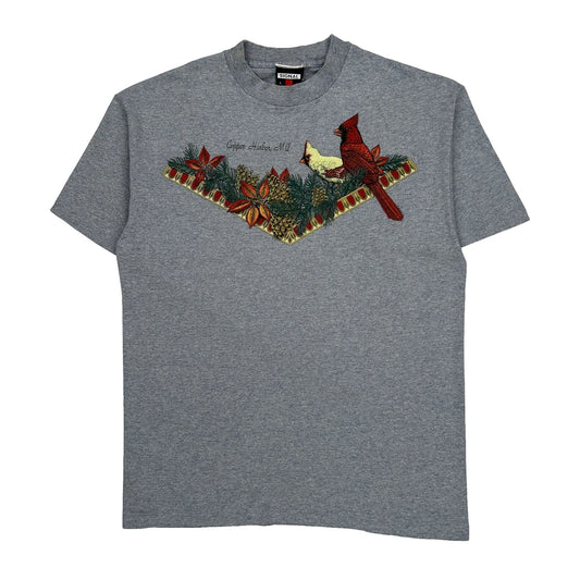 Signal Sports Christmas T-Shirt - Large Gray Cotton