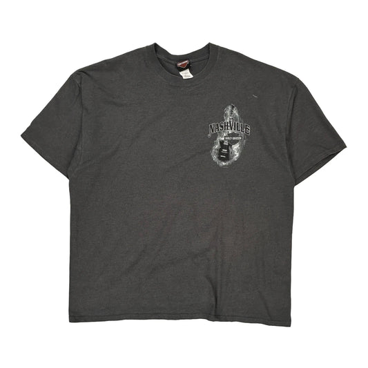 Music City Harley Davidson Graphic T-Shirt - 3XL Grey Cotton