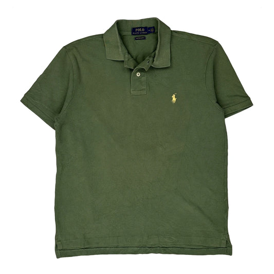 Polo By Ralph Lauren Slim Fit Polo Shirt - Medium Green Cotton