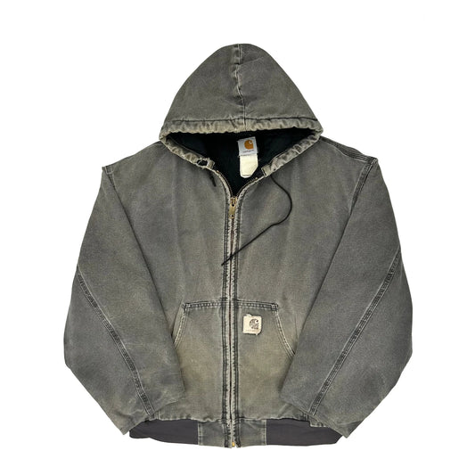 Faded Carhartt Jacket - XL Grey Cotton