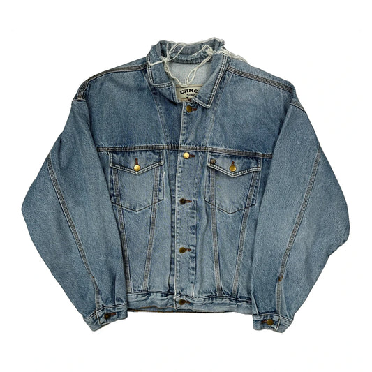 Camel Oversized Denim Jacket - XL Blue Denim