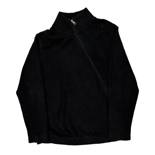 Armani Exchange Zip Up - XL Black Cotton