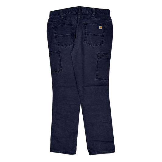 Carhartt Carpenter Trousers - 33W UK 14 Navy Cotton