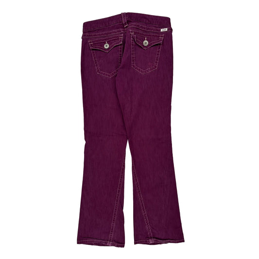 Guess Flared Jeans - 31W US 8 Purple Cotton