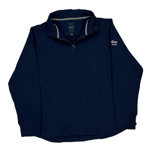 Nautica 1/4 Zip - Large Navy Cotton
