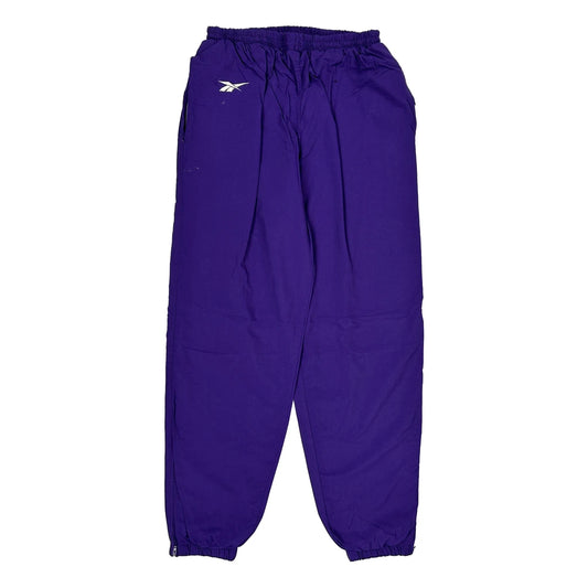 Reebok Track Pants - Large Purple Nylon