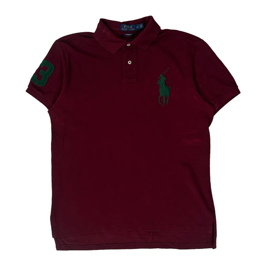 Polo By Ralph Lauren Polo Shirt - Large Burgundy Cotton