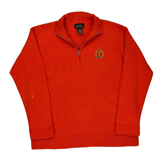 Ralph Lauren 1/4 Zip - Medium Orange Cotton