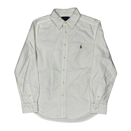 Age 10-12 Ralph Lauren Shirt - Medium White Cotton