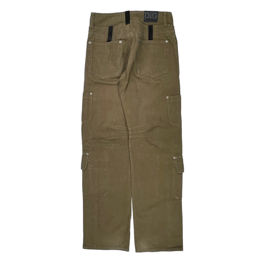 Dolce & Gabbana Multi Pocket Tactical Cargo Pants - 30W 34L Khaki Cotton