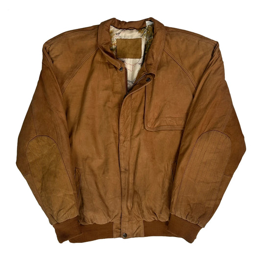 Marlboro Leather Jacket - Large Brown Leather