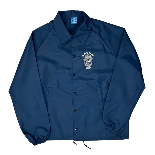 Champion Windbreaker - Large Navy Nylon