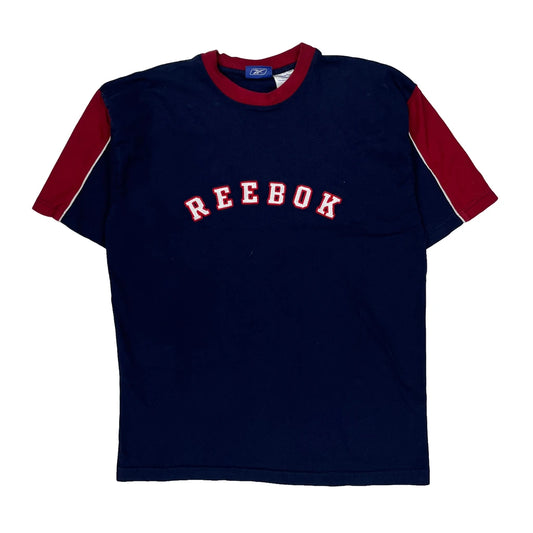 Reebok Spellout T-Shirt - Medium Navy Cotton