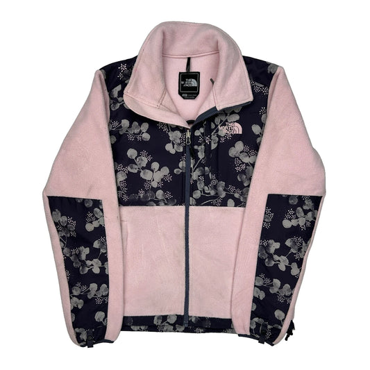 The North Face Floral Fleece Jacket - Small Black Polyester