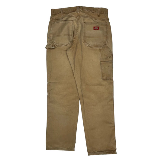 Dickies Carpenter Trousers - 32W 32L Beige Cotton