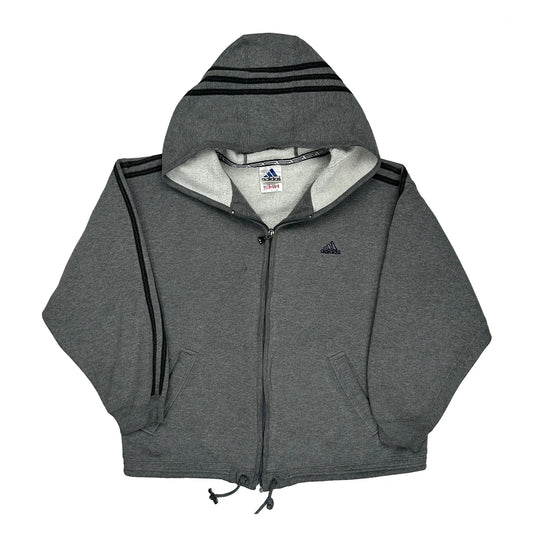 Adidas Hoodie - Large Grey Cotton