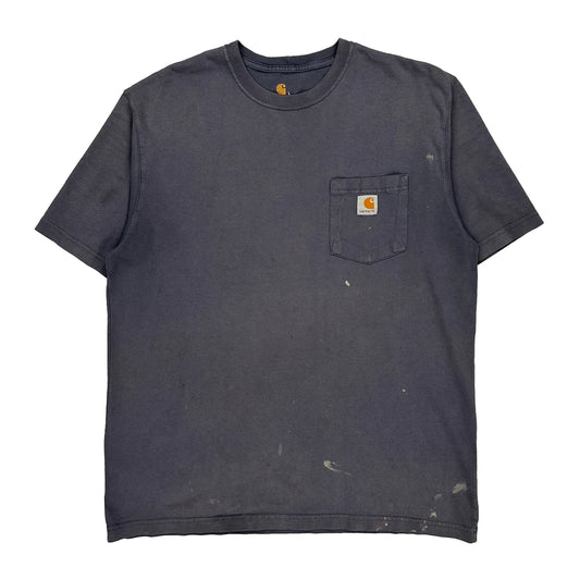 Carhartt T-Shirt - Large Grey Cotton