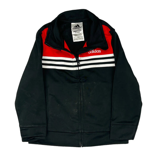 Age 24 Months Adidas Striped Track Jacket - 2XS Black Polyester