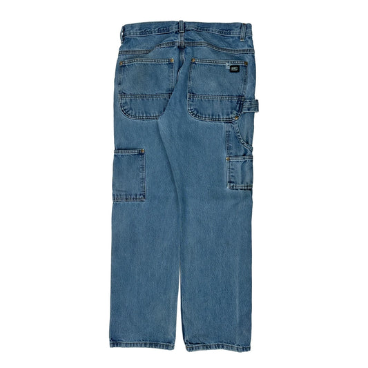 Key Double Knee Carpenter Jeans - 32W 31L Blue Cotton