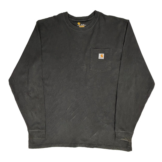 Carhartt Long Sleeve T-Shirt - XL Black Cotton