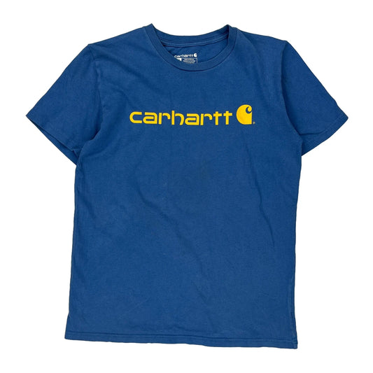 Age 14-16 Carhartt T-Shirt - Large Blue Cotton