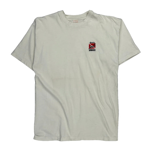 Dive In Jamaica Hefty Single Stitch T-Shirt - XL White Cotton