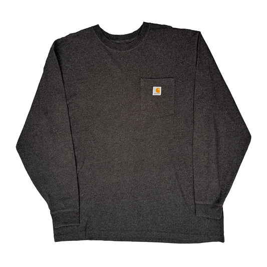 Carhartt Long Sleeve T-Shirt - XL Grey Cotton