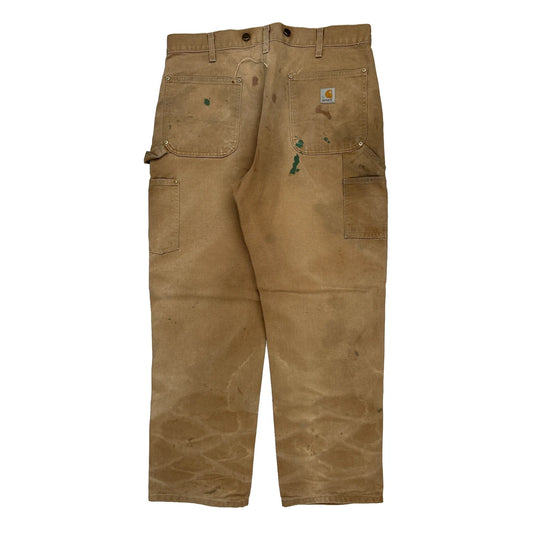 Carhartt Double Knee Carpenter Trousers - 36W 30L Brown Cotton