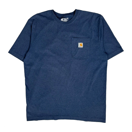 Vintage Carhartt T-Shirt - Large Blue Cotton