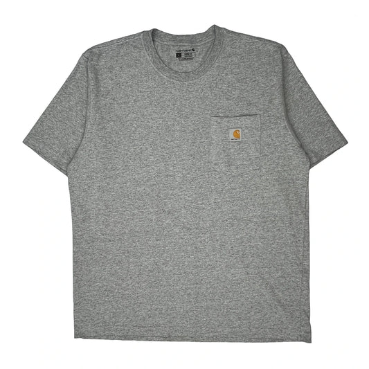 Carhartt T-Shirt - Large Grey Cotton