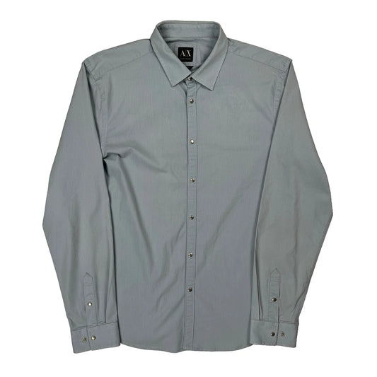 Armani Exchange Shirt - Large Grey Cotton