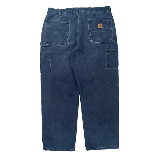 Carhartt Carpenter Trousers - 35W 30L Blue Cotton