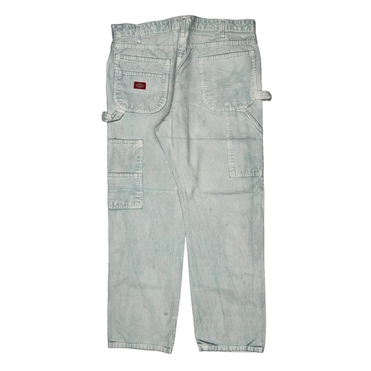 Dickies Carpenter Trousers - 35W 31L Light Wash Cotton