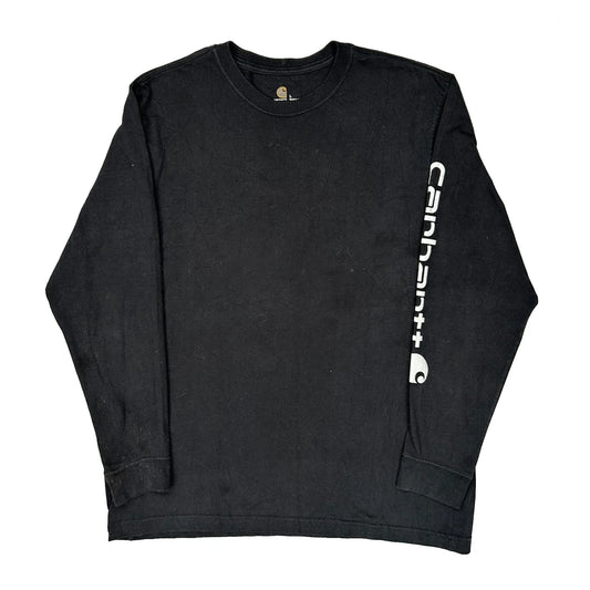 Carhartt Long Sleeve T-Shirt - Large Black Cotton