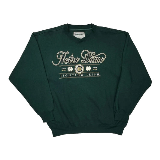 Notre Dame Fighting Irish Danaggers College Sweatshirt - Large Green Polyester Blend